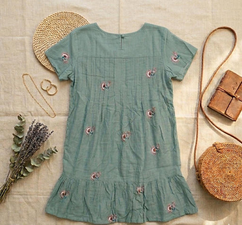 Ranishi Embroidered Cotton Dress